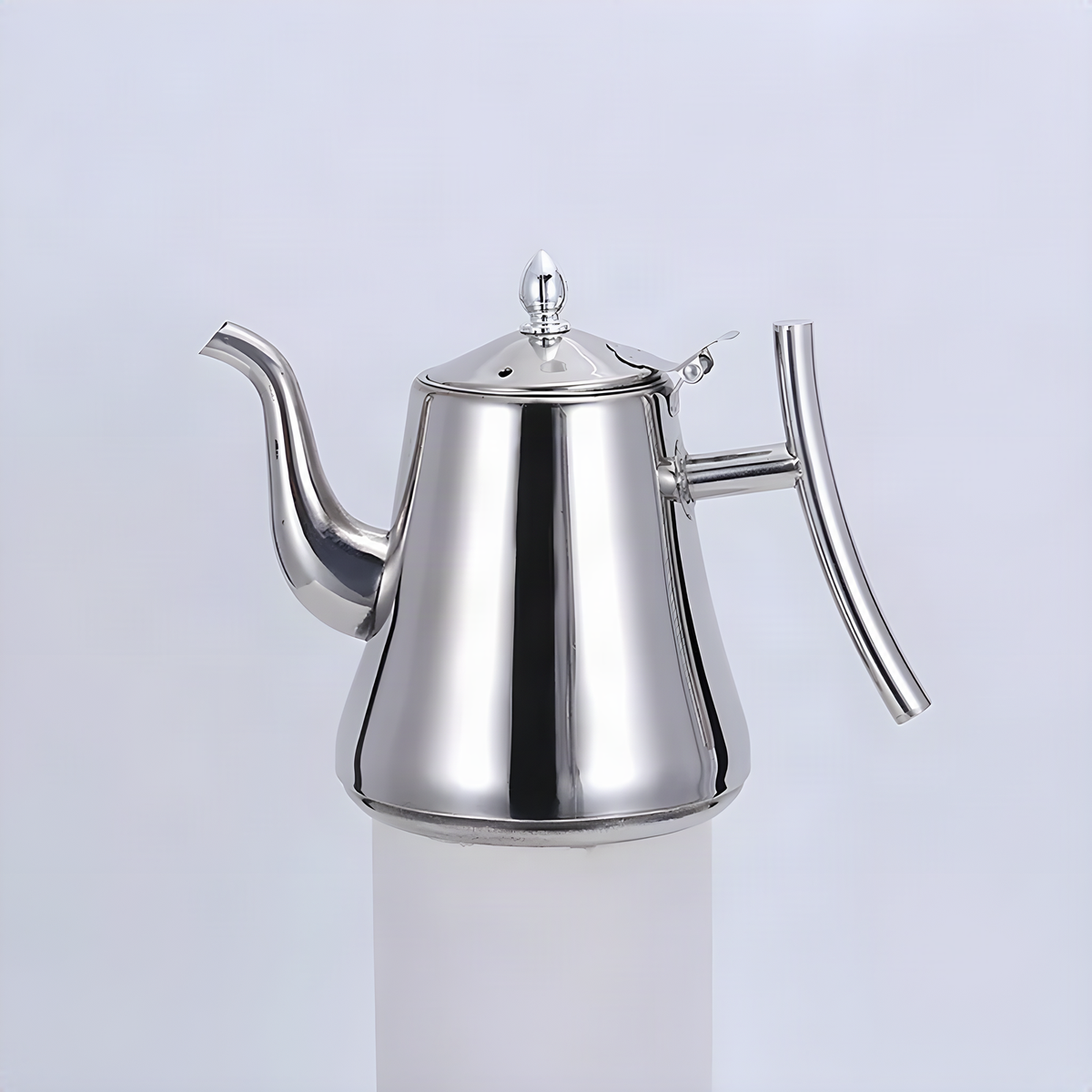 Stainless Steel Teapot with Removable Filter and Hinged Lid