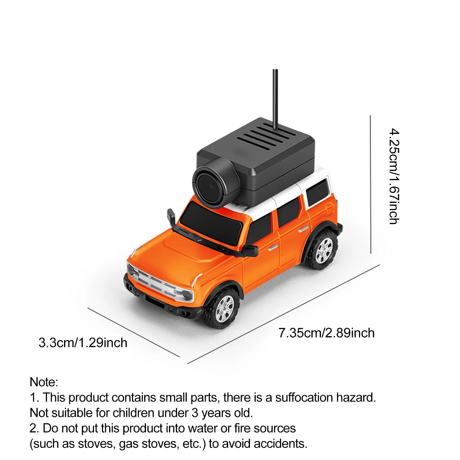 Mini RC Car with 720P FPV Camera - WiFi Control & Gyro Stabilization