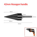 Firewood Splitter Drill Bit 42mm — Hex, Round & Square Shank