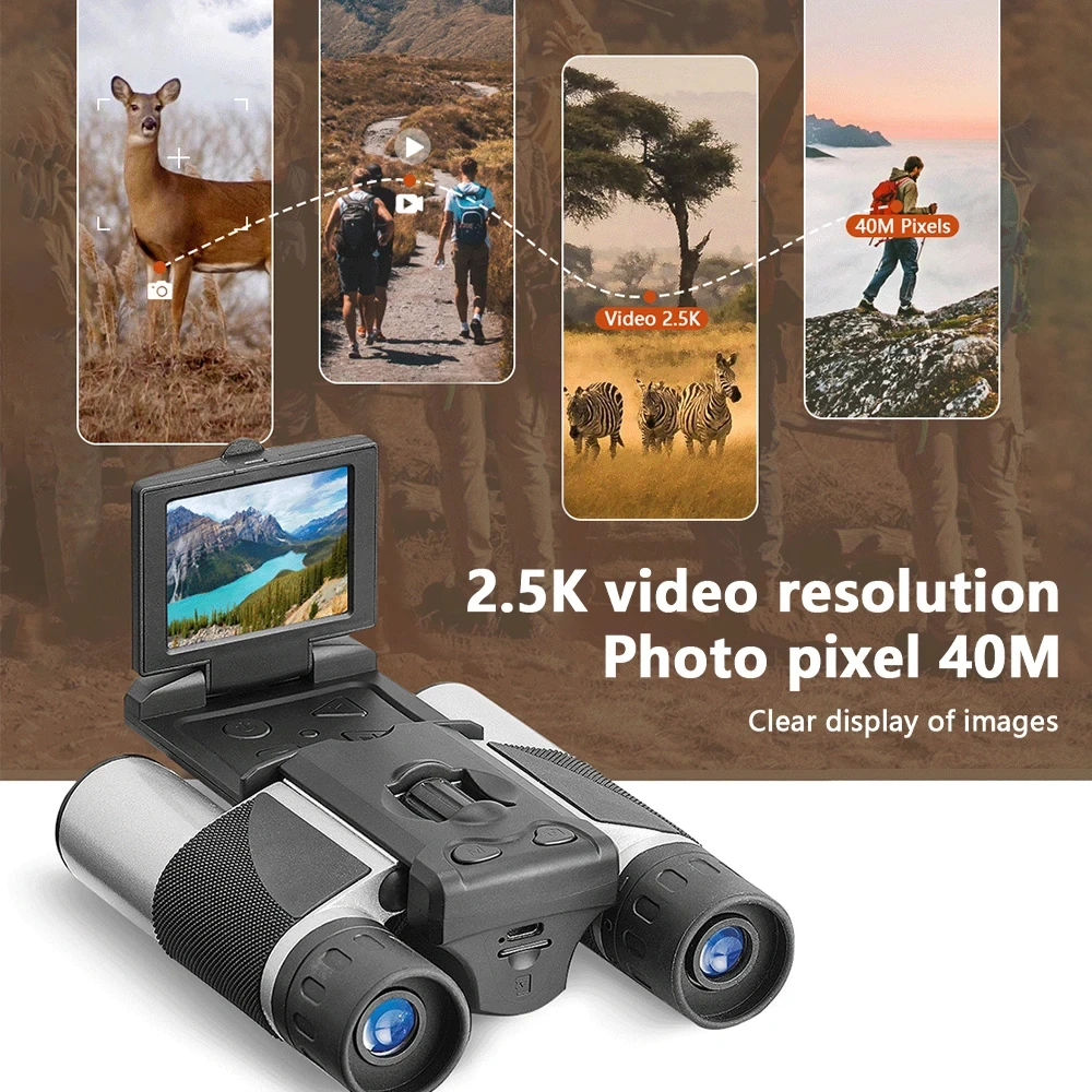 Digital Binocular Camera – HD Photo & Video with Screen