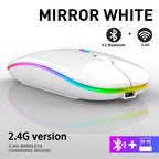 Wiederaufladbare kabellose Dual-Mode-Maus (Bluetooth &amp; 2,4 GHz, RGB-Gaming-Optik)
