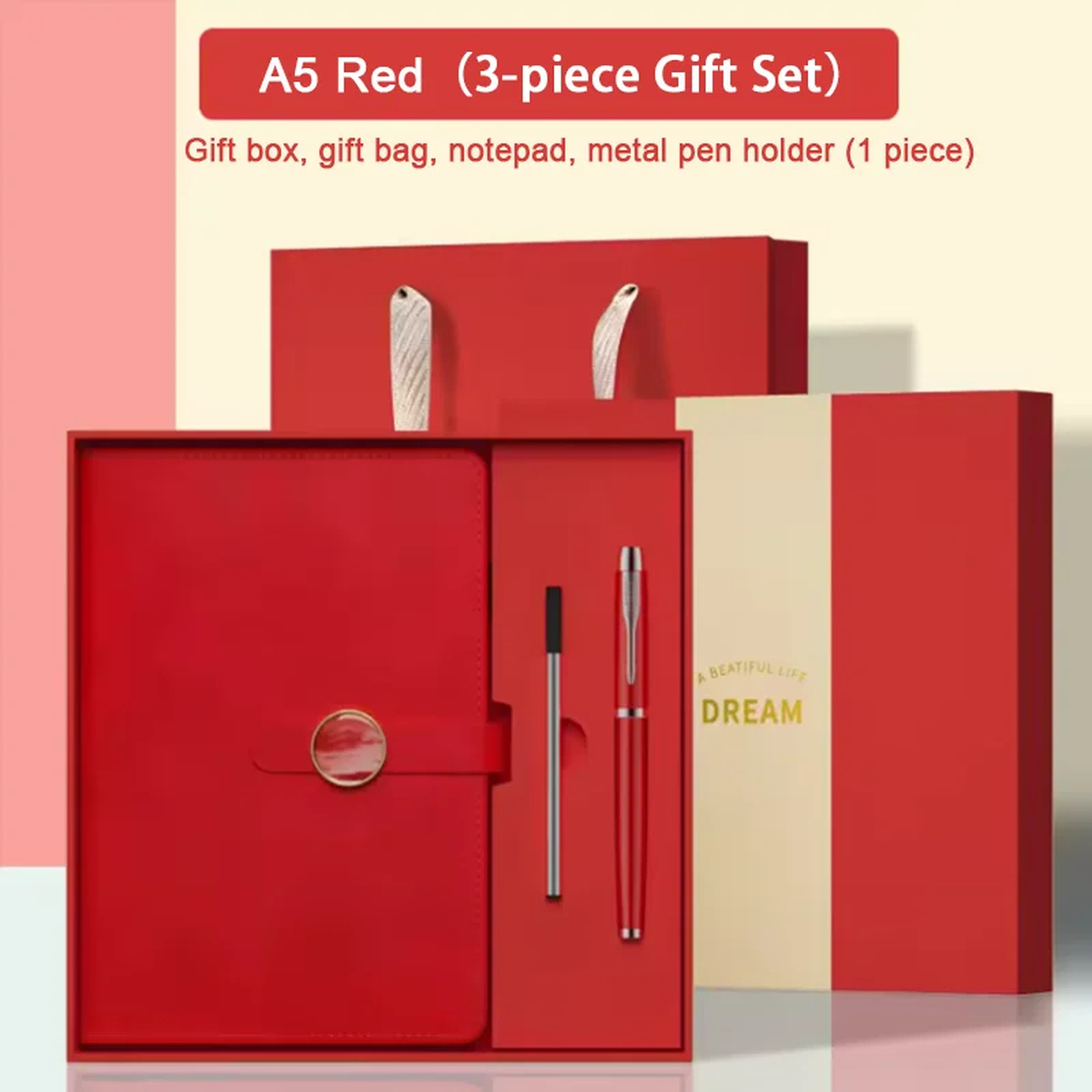 A5 Notebook Gift Set with Matching Pen and Presentation Box