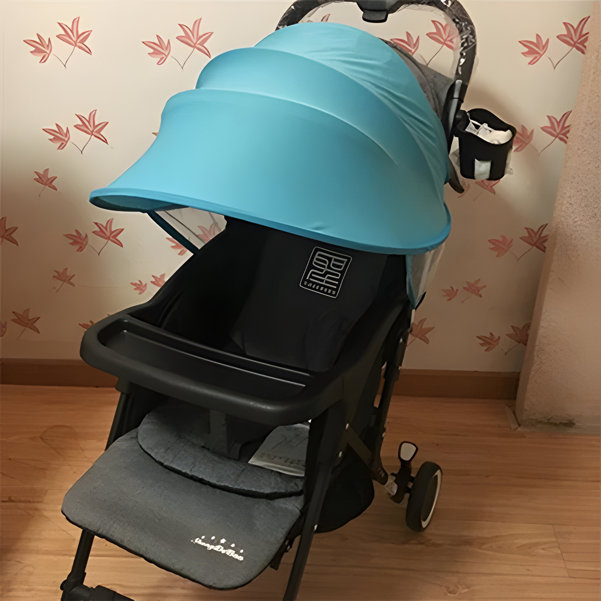 Foldable Stroller Sunshade Canopy with Optional Mesh Net