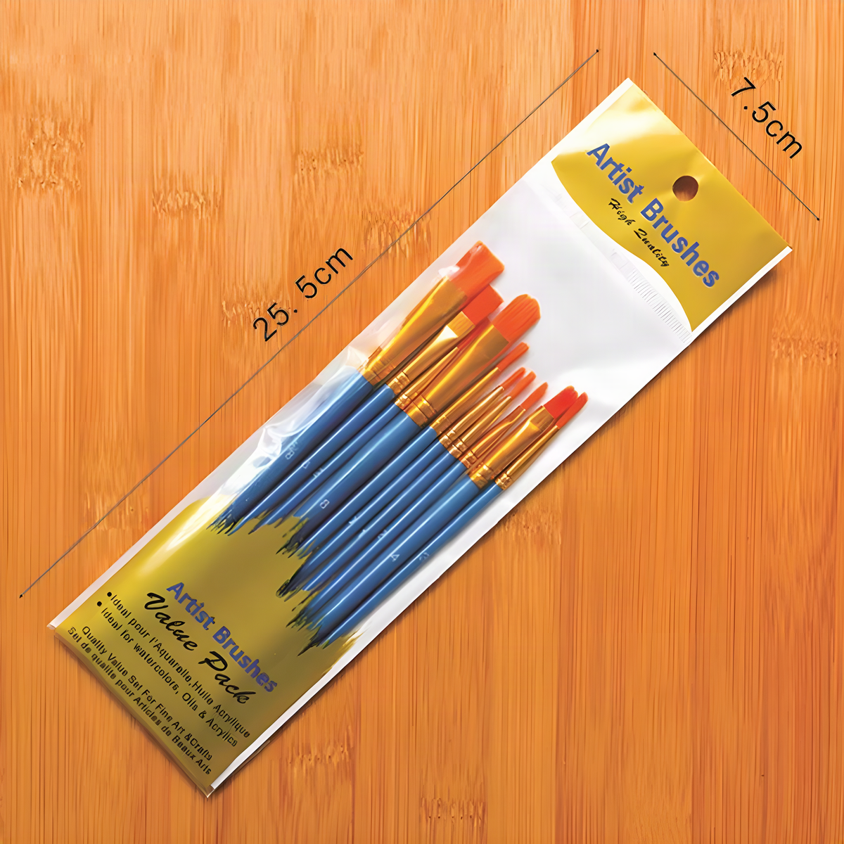Artist Paintbrush Set, 10 Assorted Tips for Painting & Crafts