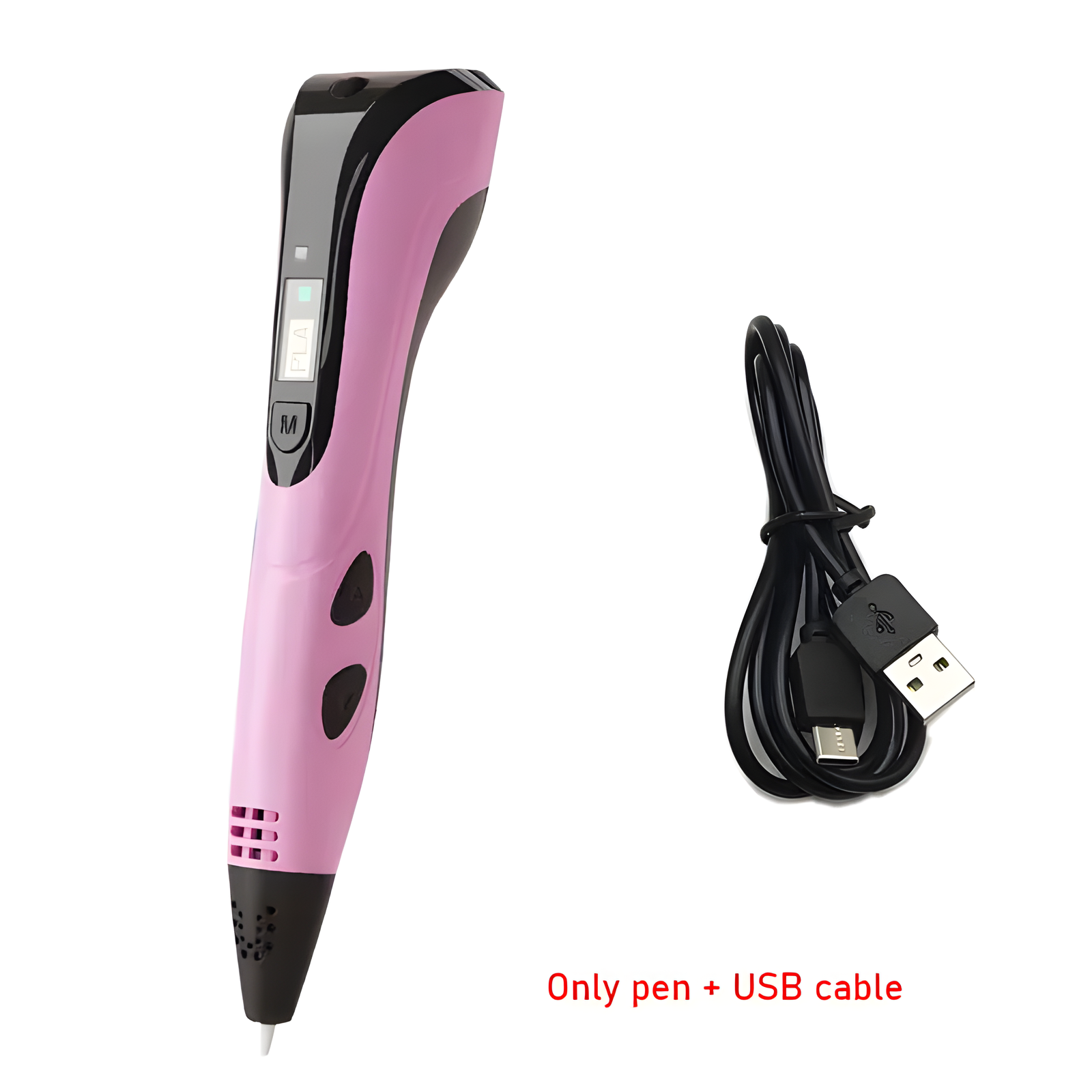 USB Rechargeable 3D Printing Pen – Pink, Blue & White