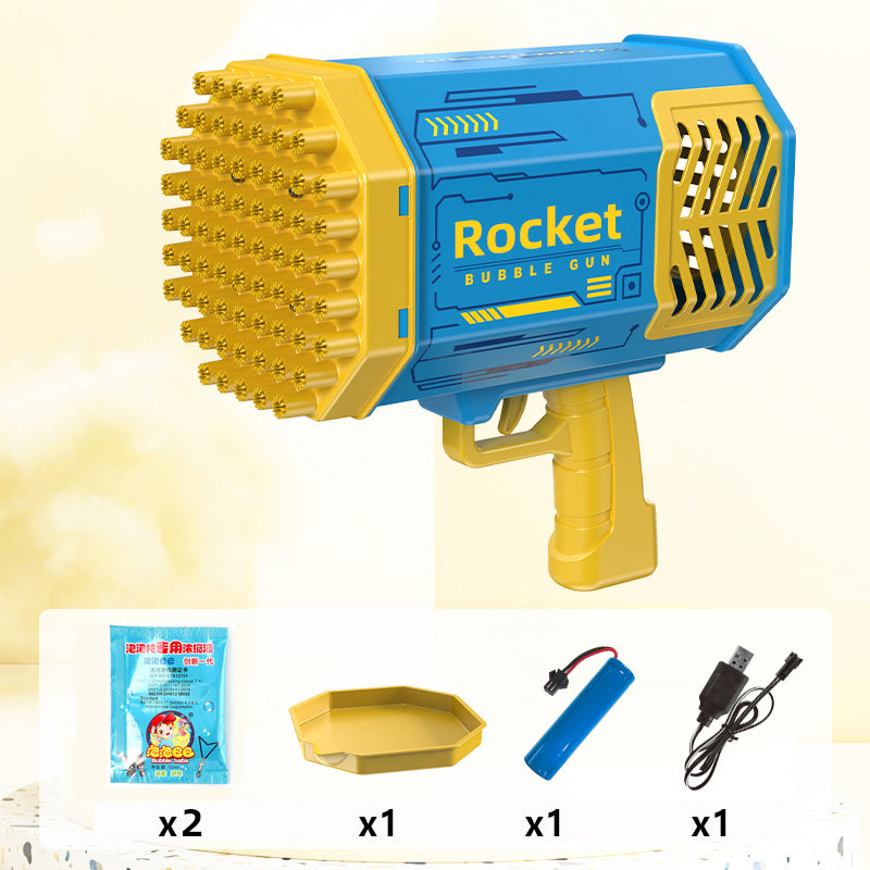 69-Hole Bubble Gun Machine with LED Lights and Fan