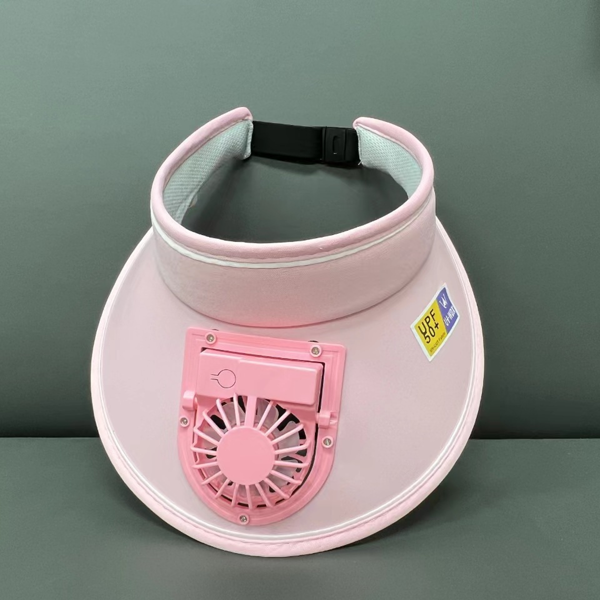 Rechargeable Fan Sun Visor with Adjustable Open-Top Fit