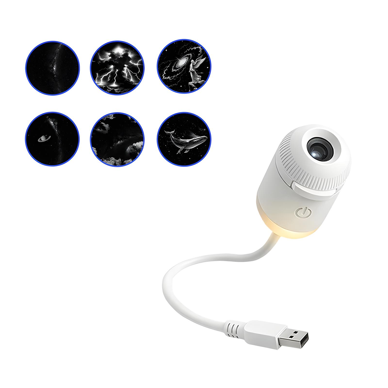USB Star Projector with Interchangeable Space Slide Discs