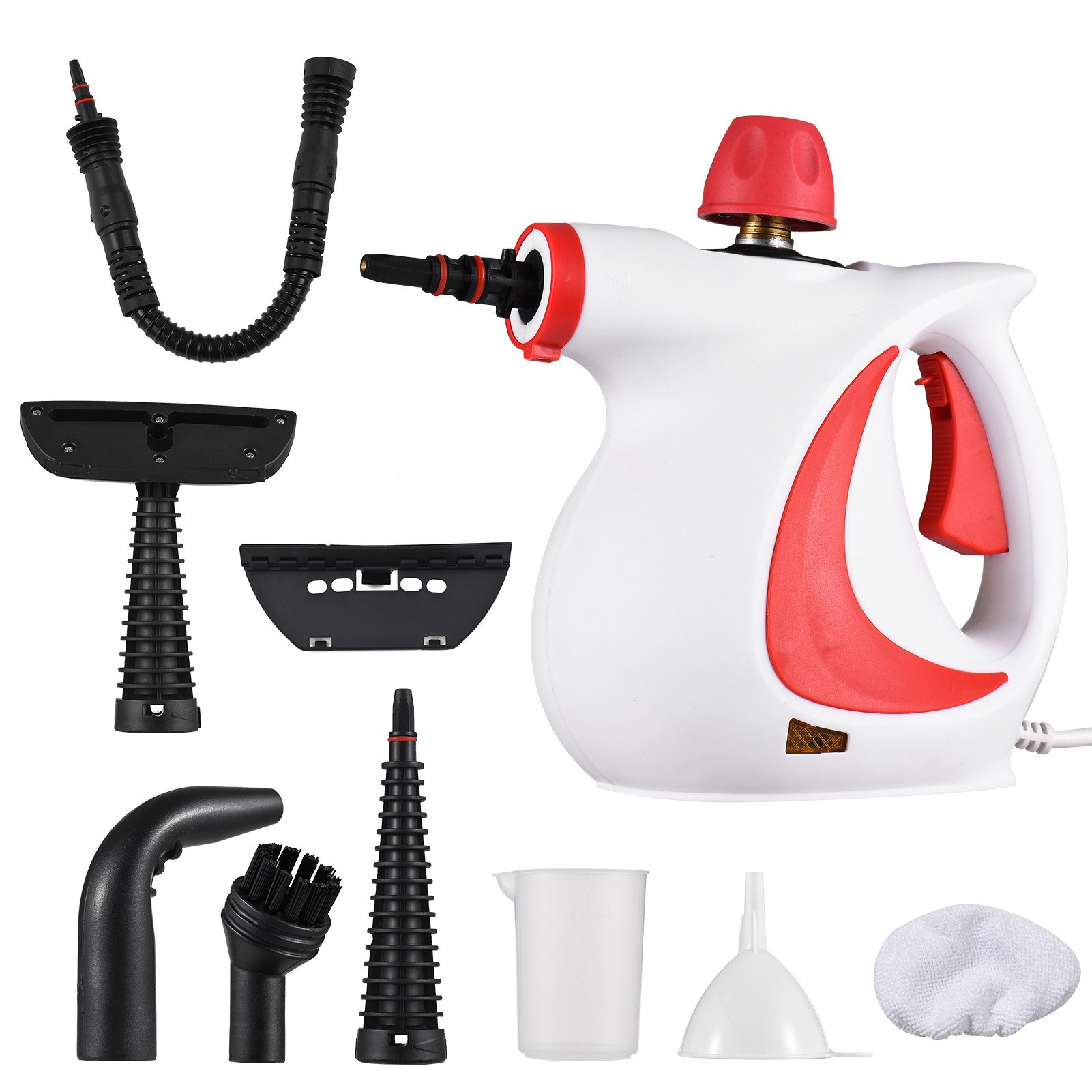 1050W Handheld High-Pressure Steam Cleaner 6-Attachment Kit