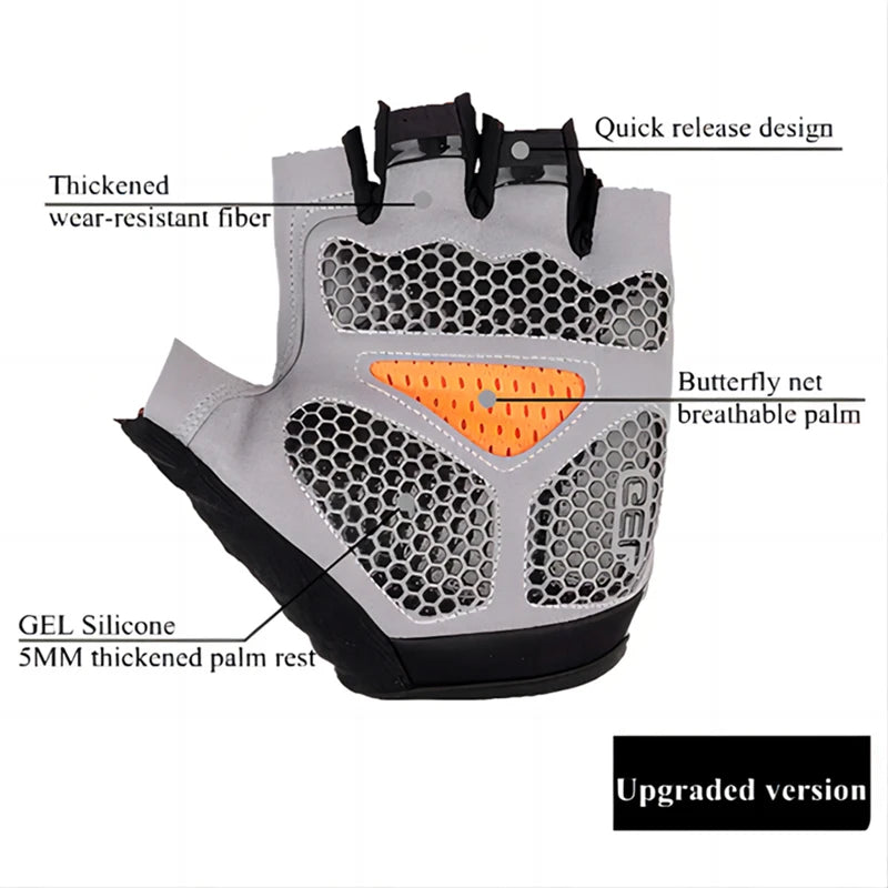 Fingerless Gym Gloves Anti-Slip Breathable for Men & Women