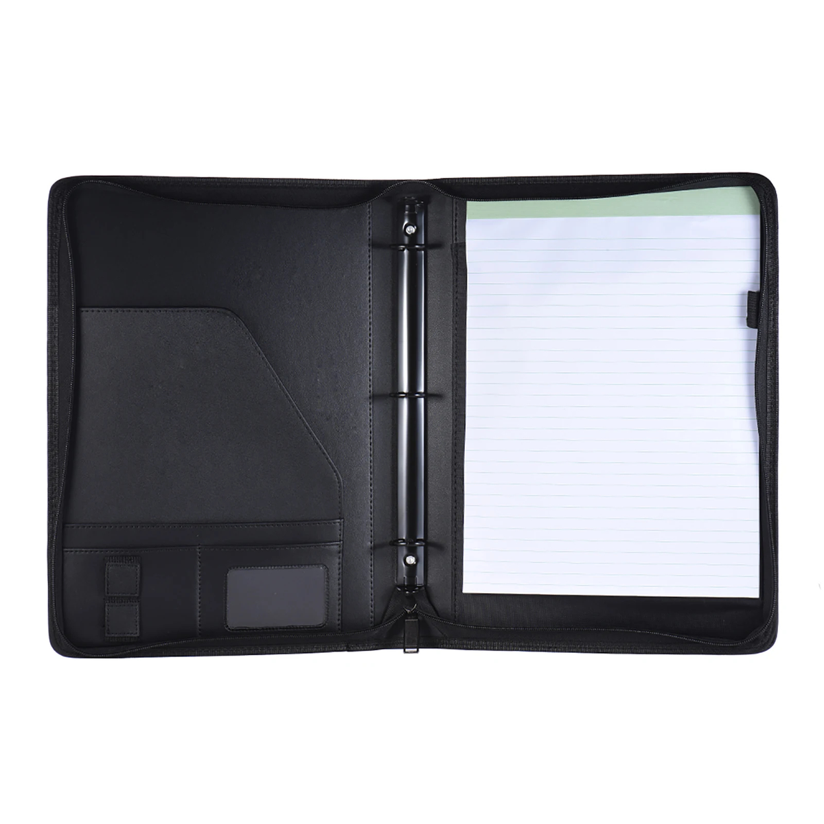 A4 Three-Ring Zippered Document Binder with Organizer Pockets