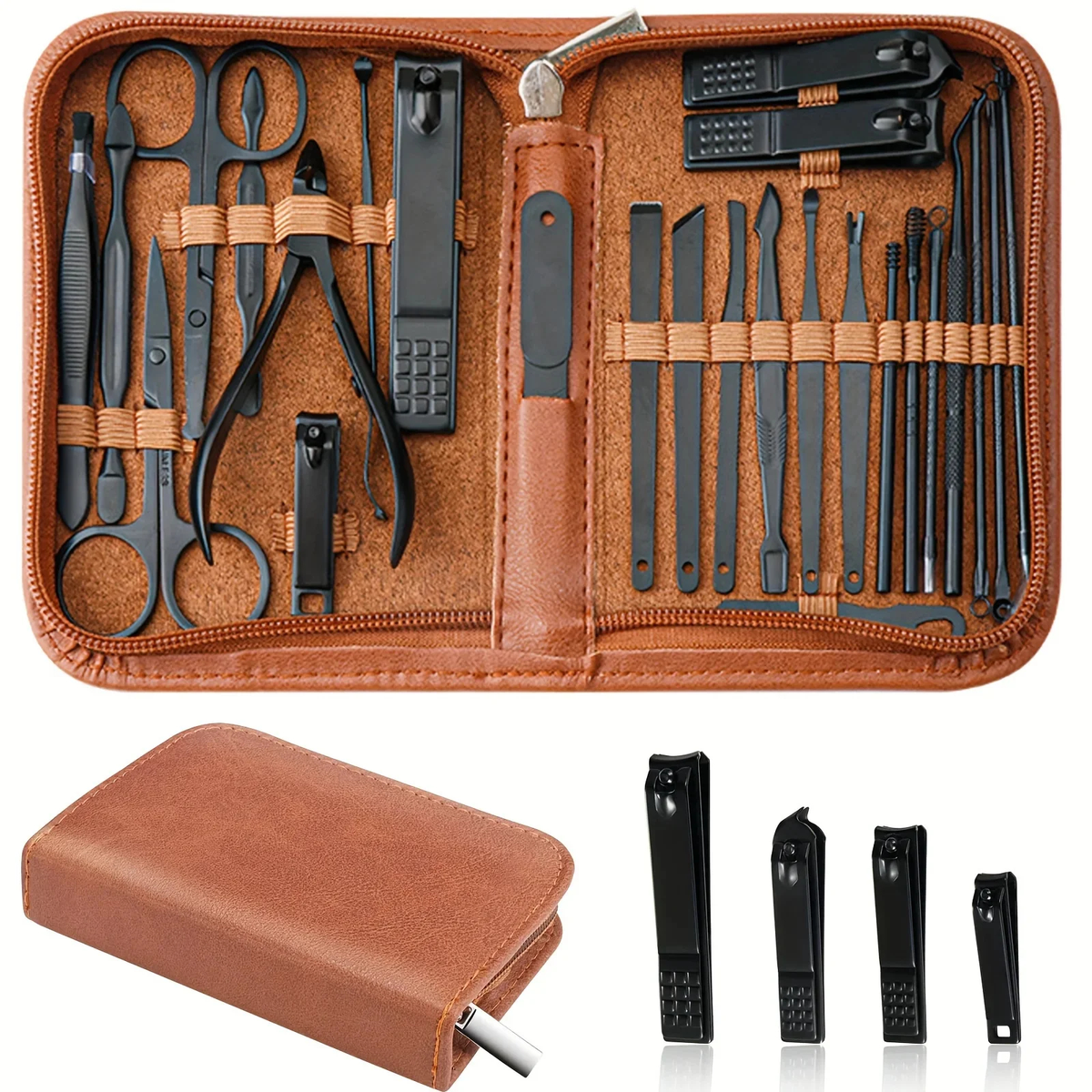 26-Piece Manicure and Pedicure Kit in Zip Travel Case