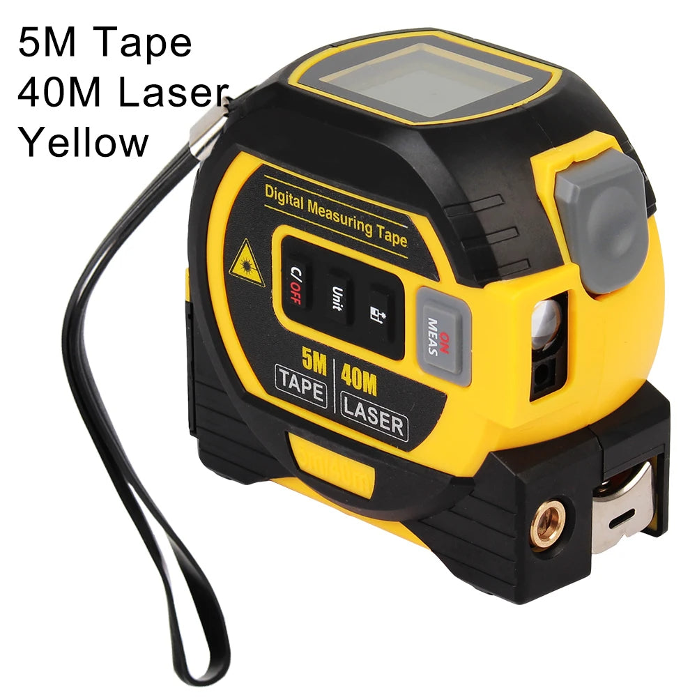 3-in-1 Laser Measure Tape - Digital Distance Meter with LCD Display