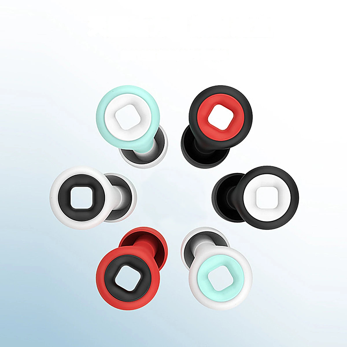 Reusable Noise-Reducing Earplugs with Two Pairs and Case