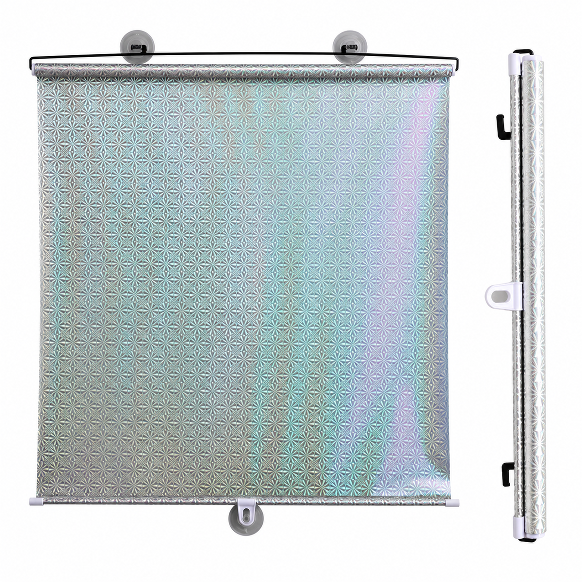 Retractable Window Roller Shade with Suction-Cup Mounts
