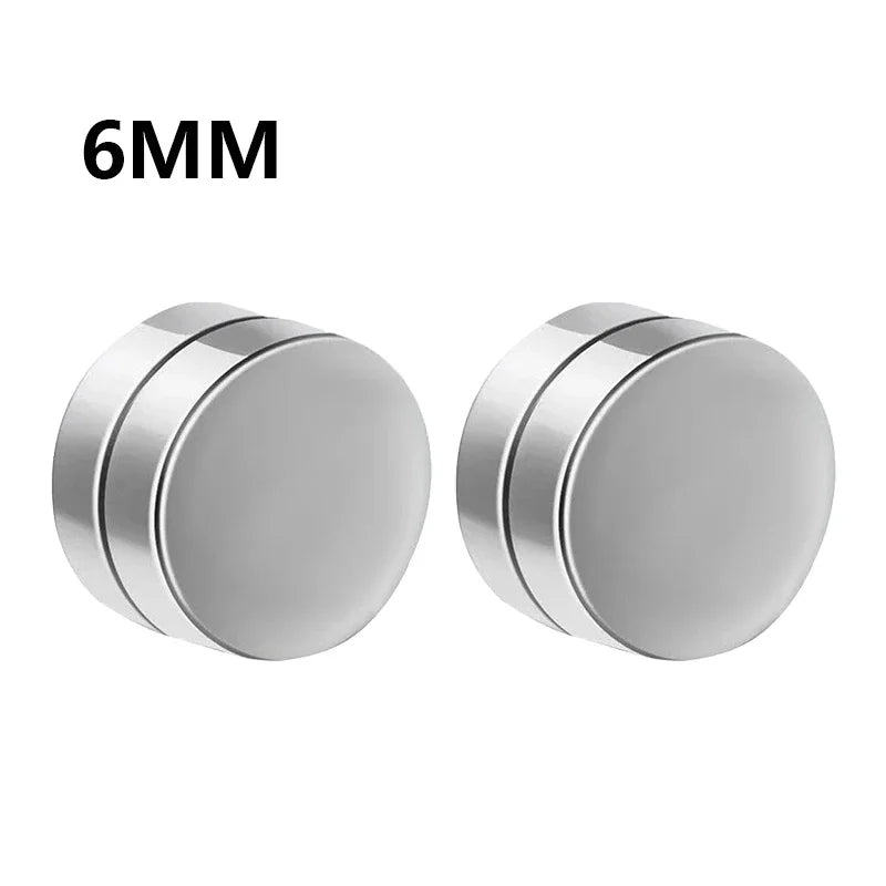 Magnetic Clip-On Zircon Stud Earrings – No Piercing Required