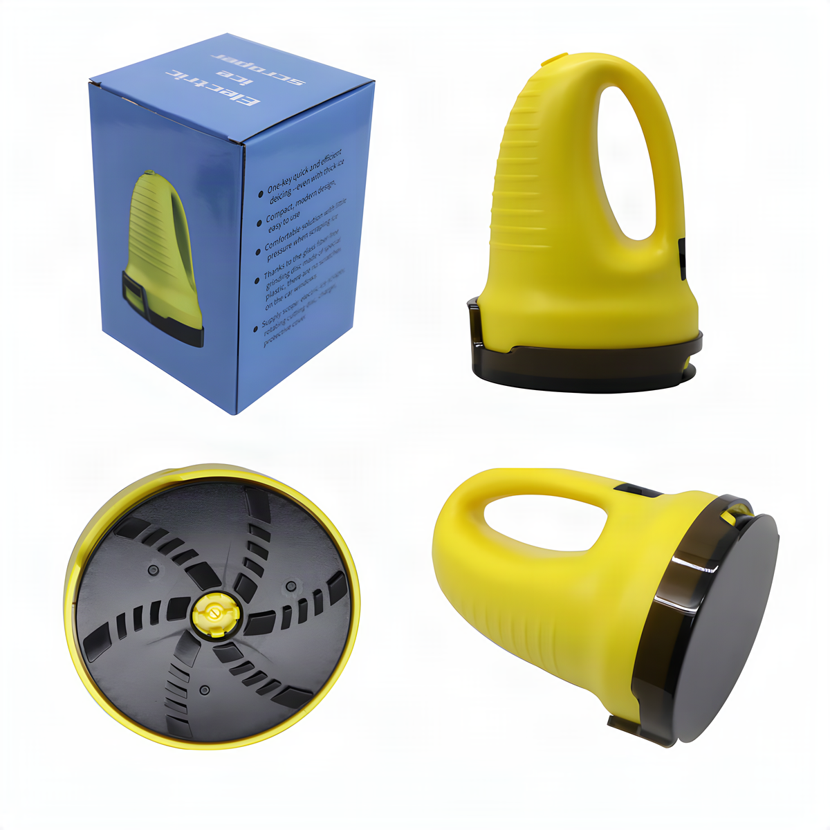 Rechargeable Electric Ice Scraper with Rotating Disc for Cars