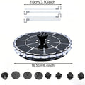 Solar Garden Fountain Pump with LED Lights & 7 Nozzles
