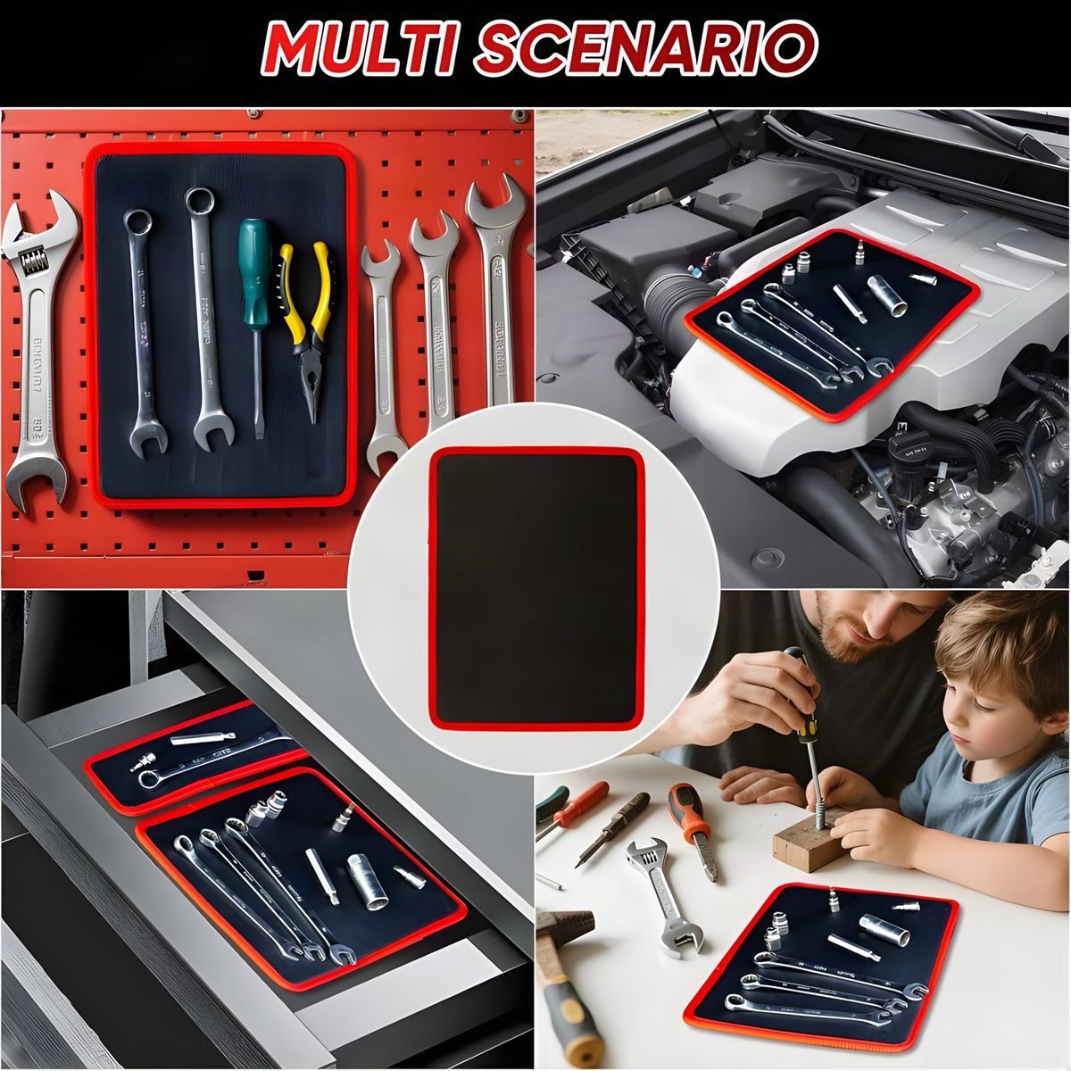 Flexible Magnetic Tool Mat for Screws, Nuts and Small Parts