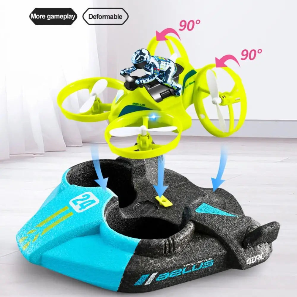 3-in-1 Mini RC Drone - Transforming Air, Land & Water Remote Control Toy