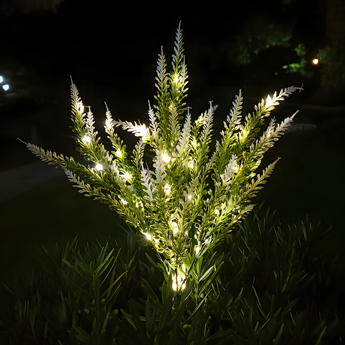 Solar Lavender-Style Garden Stake Light in Five Color Options