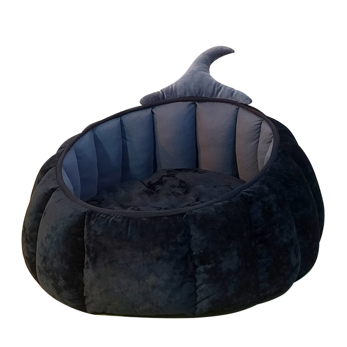 Pumpkin Cat Bed, Round 54 cm, Raised Rim, Removable Cushion