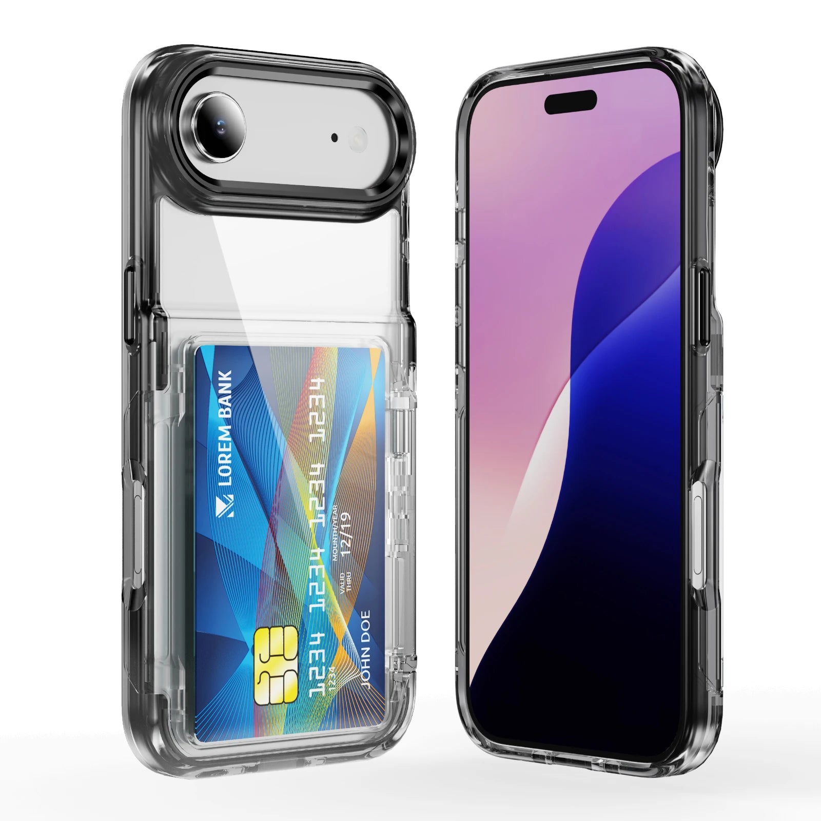 2-in-1 Slim Wallet Case for iPhone (Built-in Card Holder & Shock Protection)