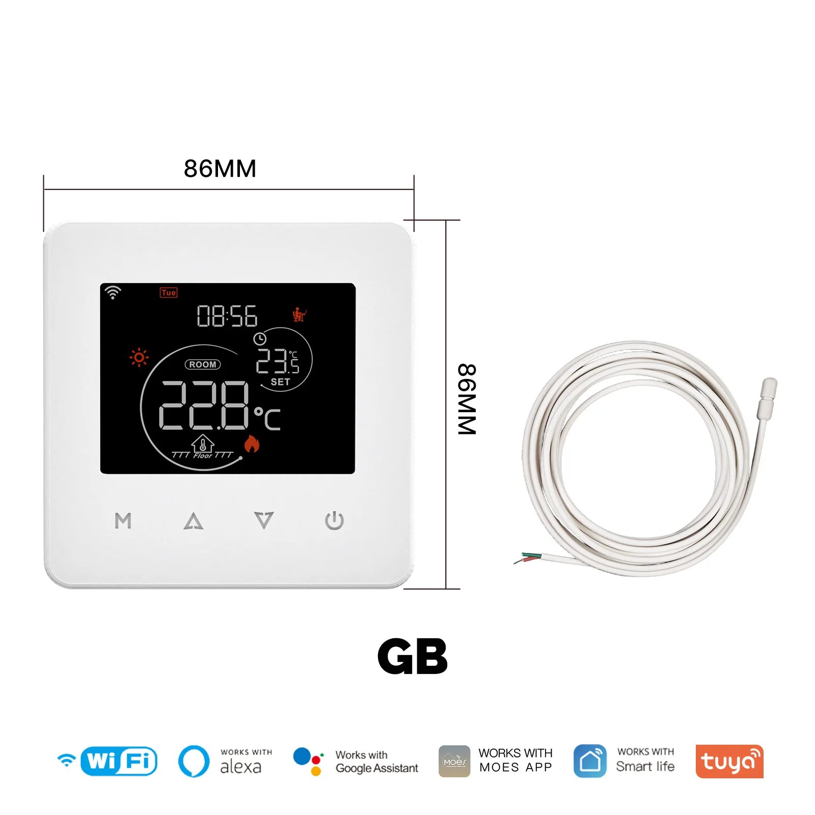 WiFi Smart Thermostat with App Control & Voice Command
