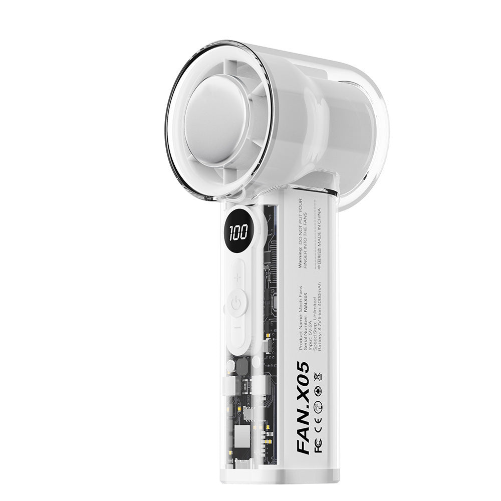 High-Speed Handheld Fan with Cooling Plate & 3000mAh Battery