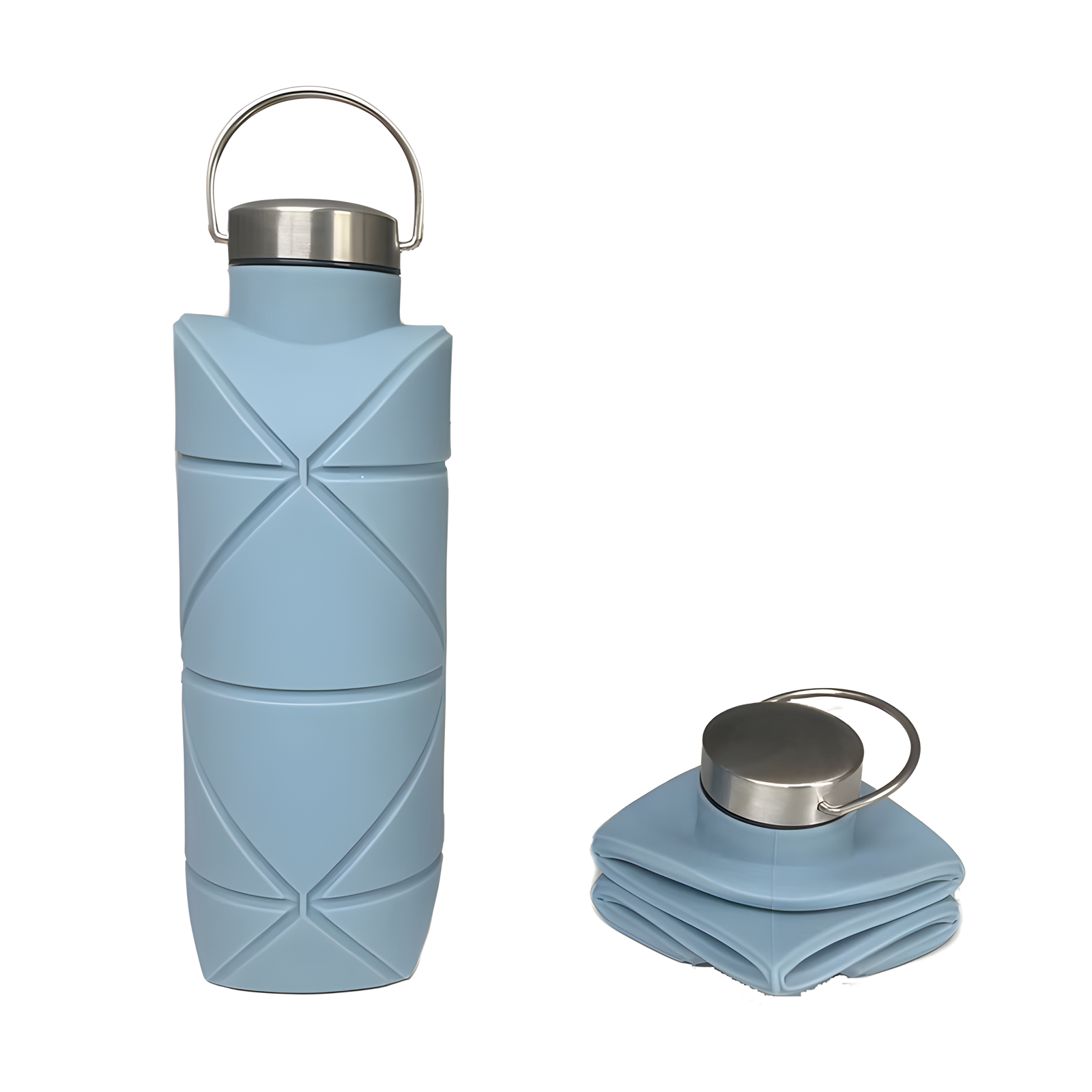 750ml Foldable Silicone Water Bottle Diamond Grip 8 Colors