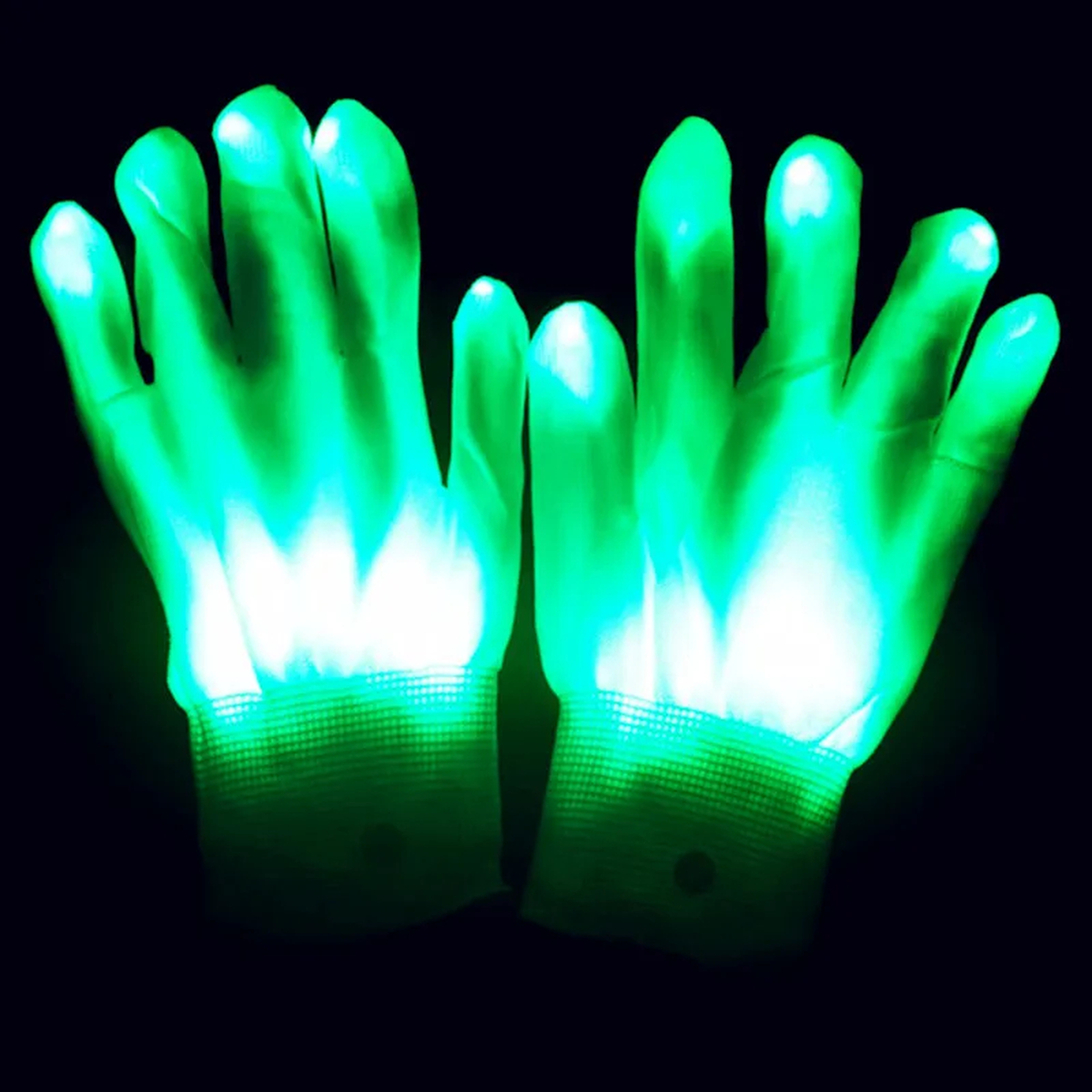 LED Light-Up Gloves with Fingertip Lights for Parties