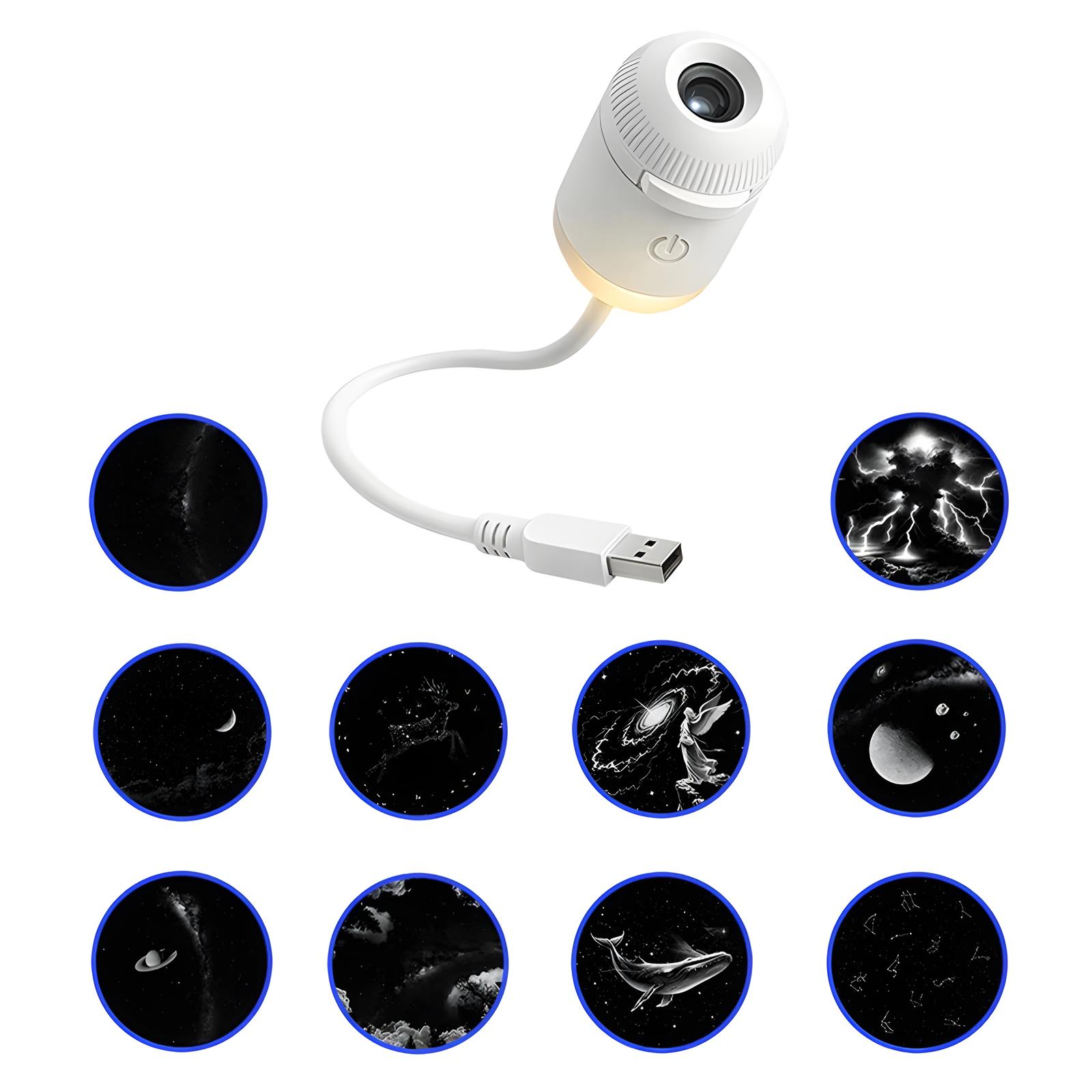 USB Star Projector with Interchangeable Space Slide Discs