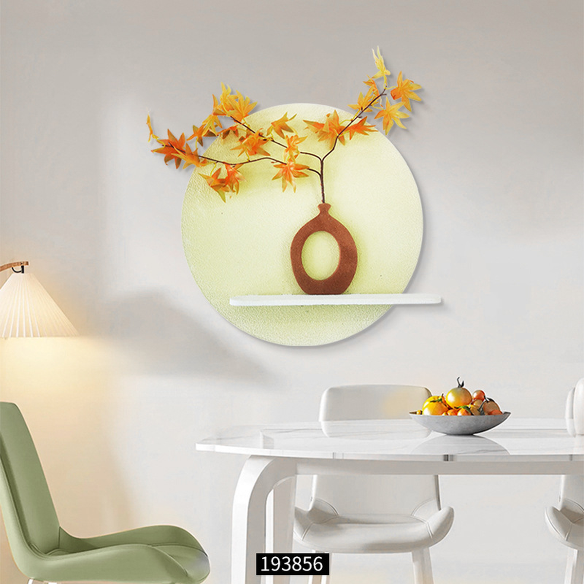 Sculptural Botanical Wall Art with Integrated Display Shelf