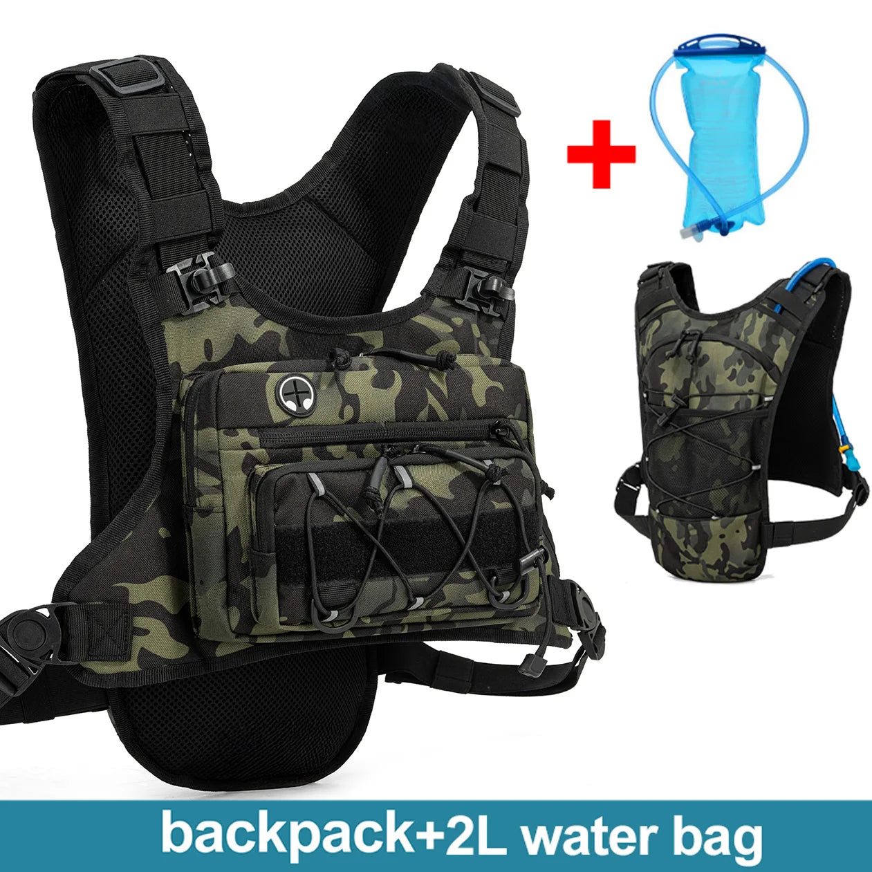 Lightweight Running Hydration Chest Pack Vest Oxford