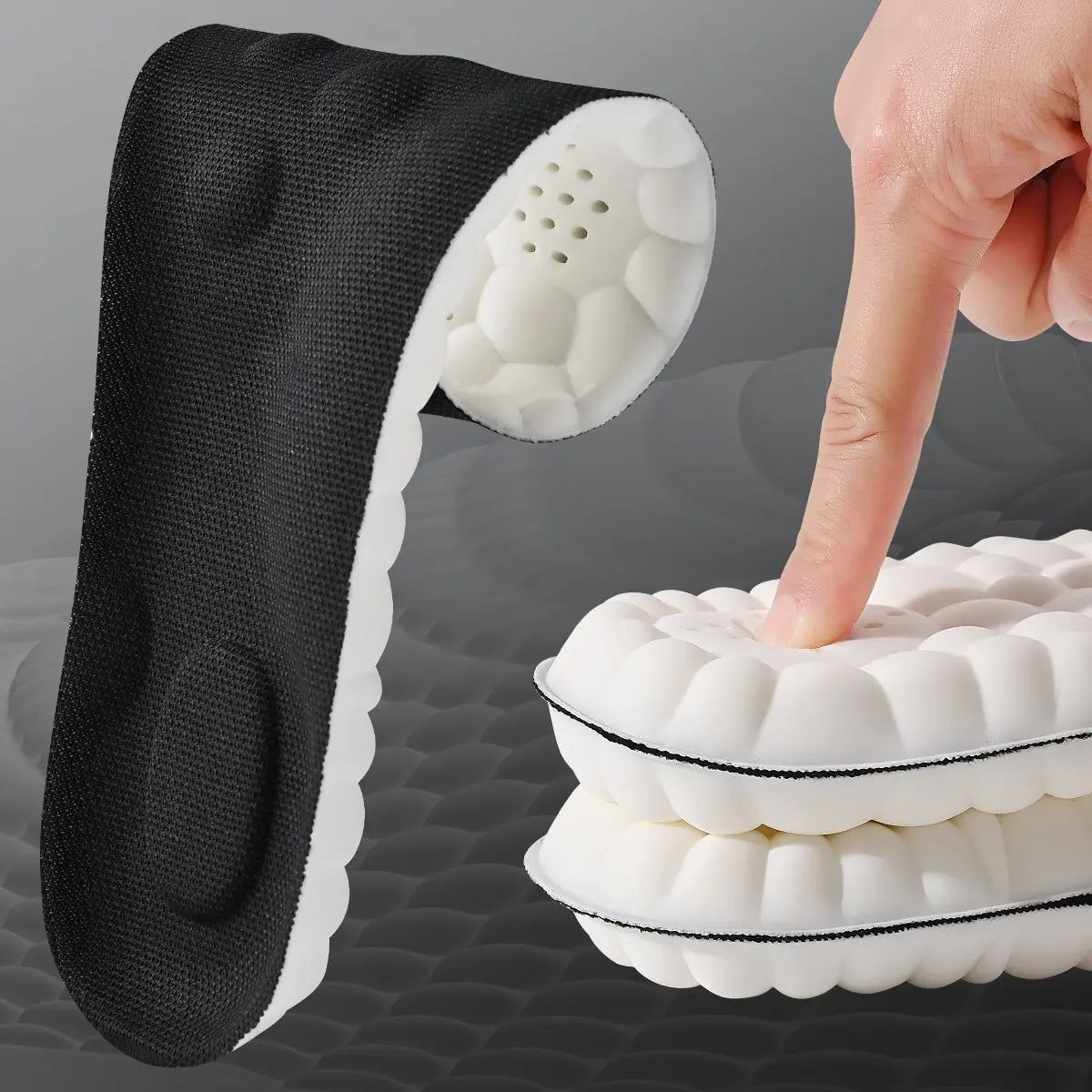 Shock Absorbing Shoe Insoles with 4D Arch Support for Daily Use