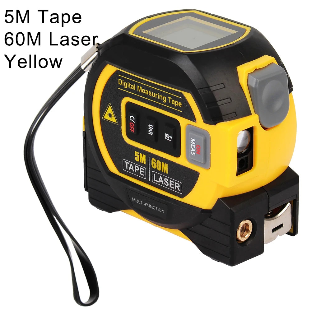 3-in-1 Laser Measure Tape - Digital Distance Meter with LCD Display
