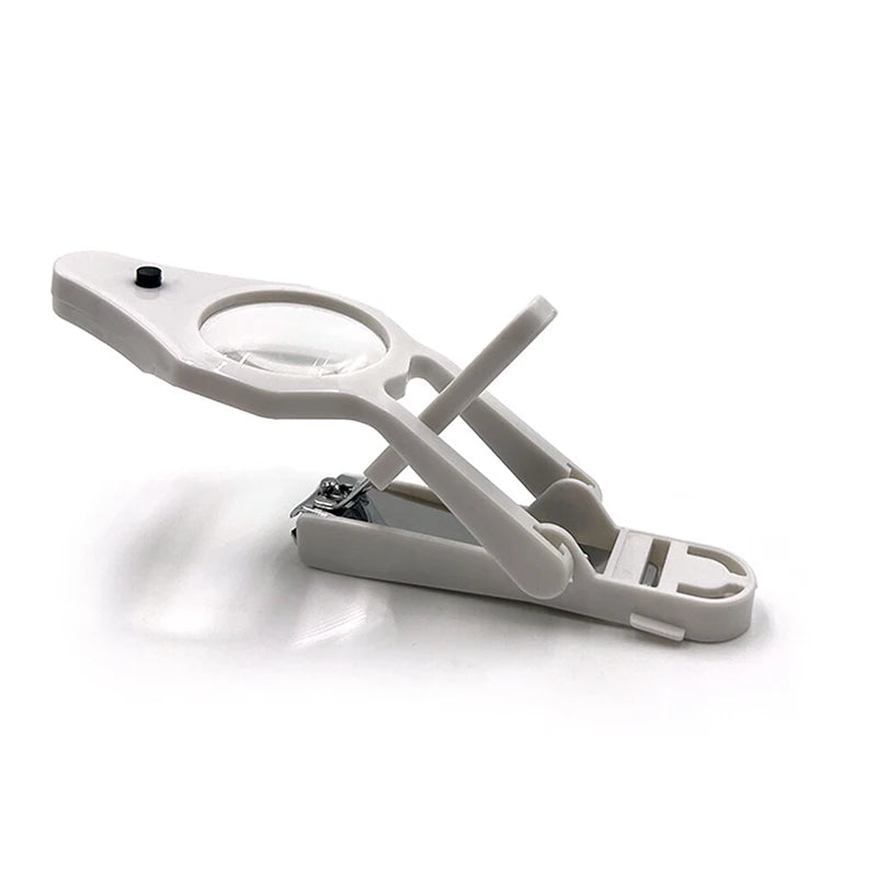 Professional Lighted Nail Clipper with Magnifying Glass (Safe & Precise Cutting)