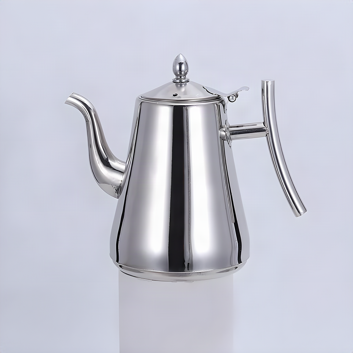 Stainless Steel Teapot with Removable Filter and Hinged Lid