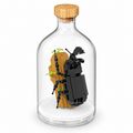 Mini Block Animal Building Kit with Bottle-Shaped Display