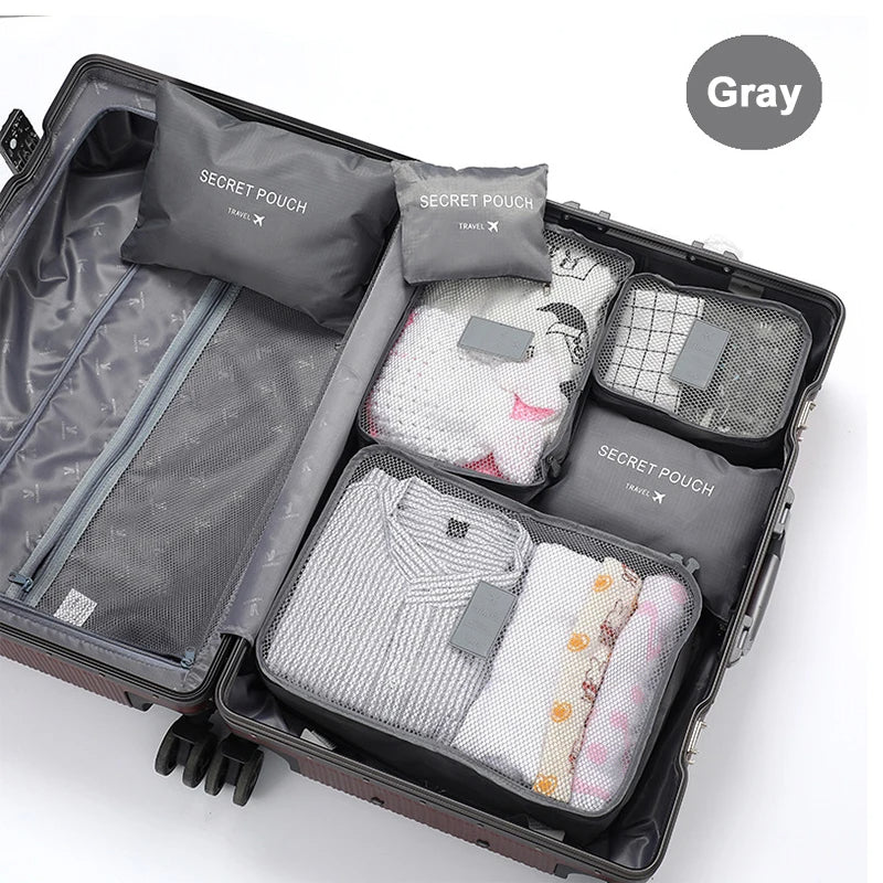 6-Piece Travel Clothes Storage Bags – Packing Organizer | Lightweight