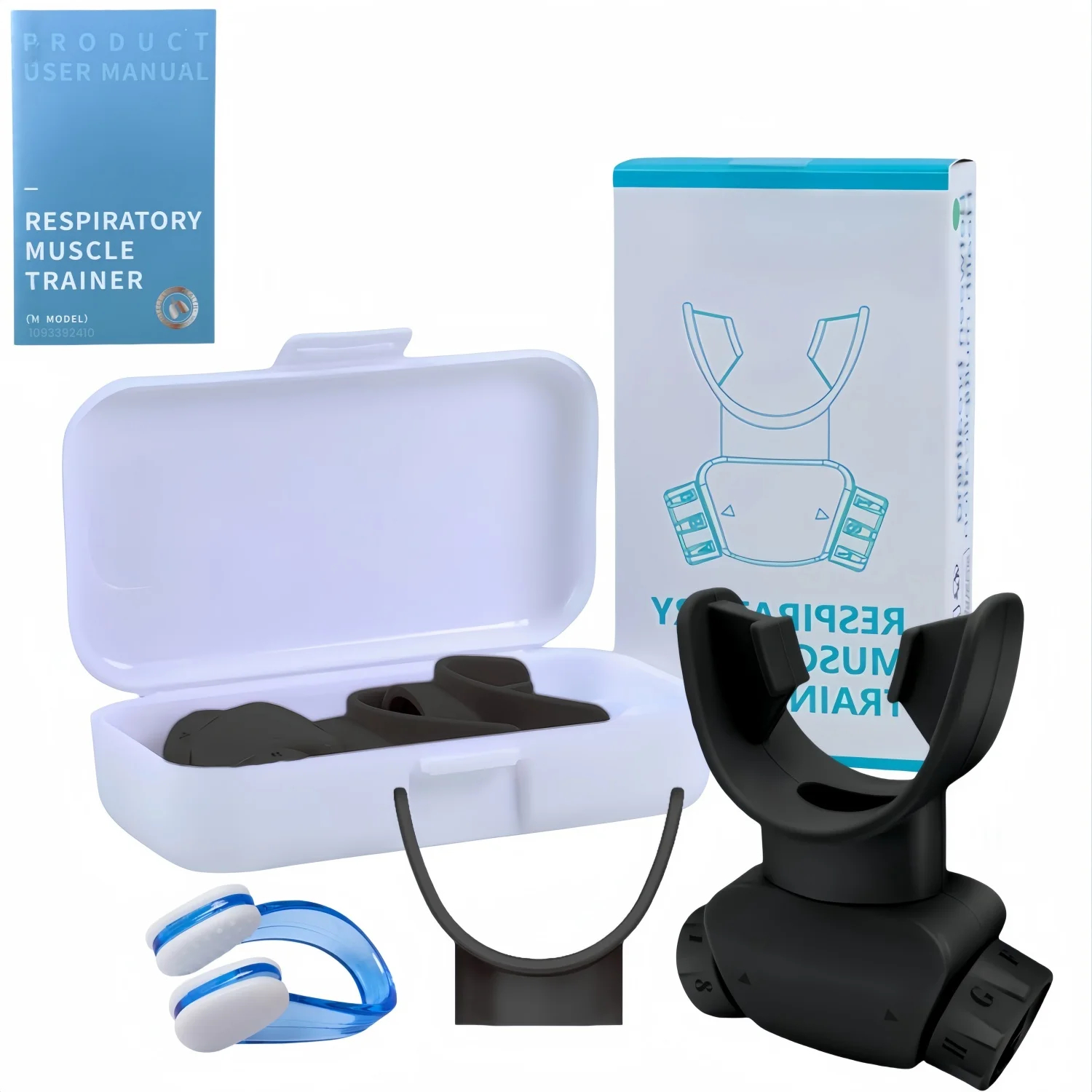 Respiratory Muscle Trainer Dual-Dial Adjustable Resistance