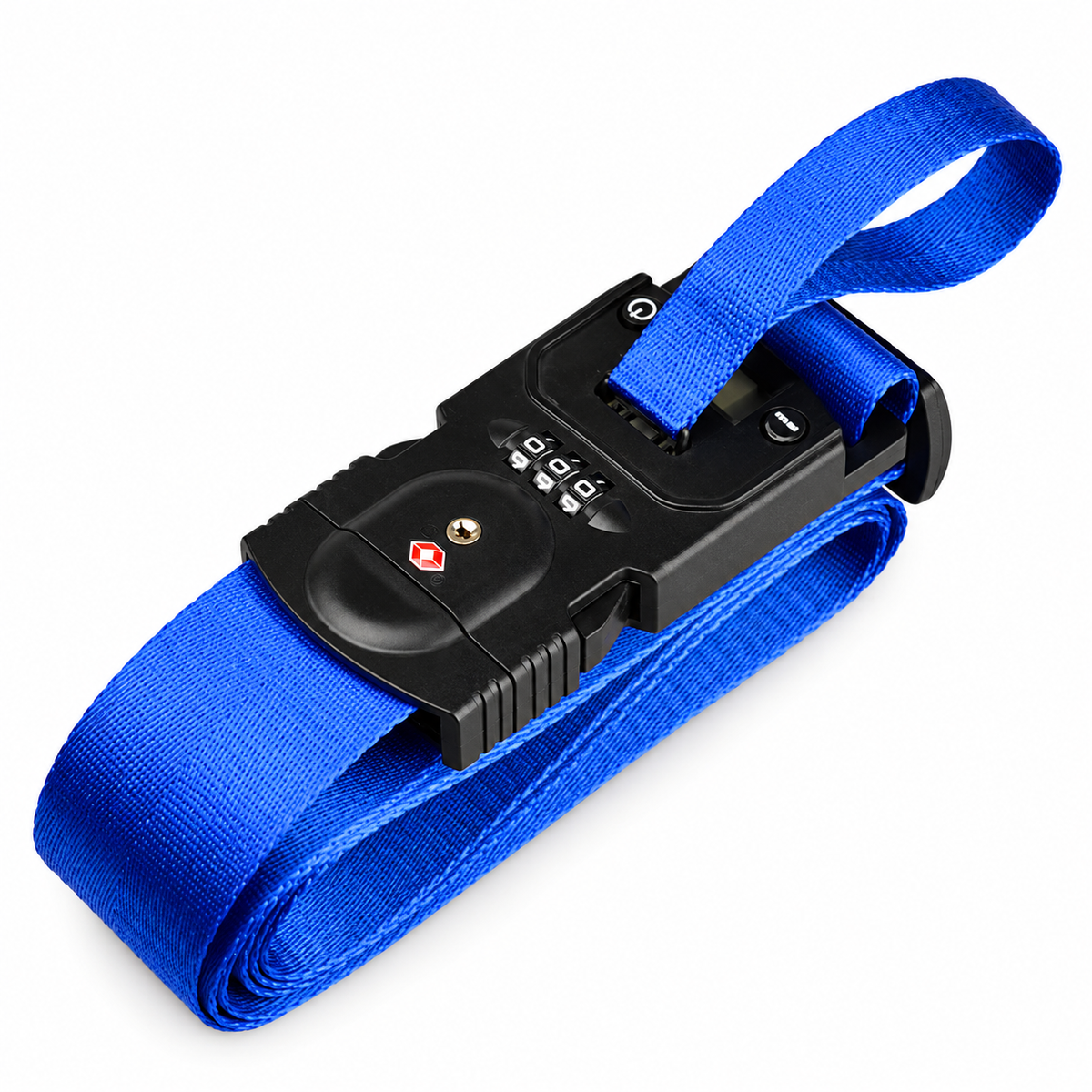Luggage Strap, Integrated Digital Scale and Combination Lock