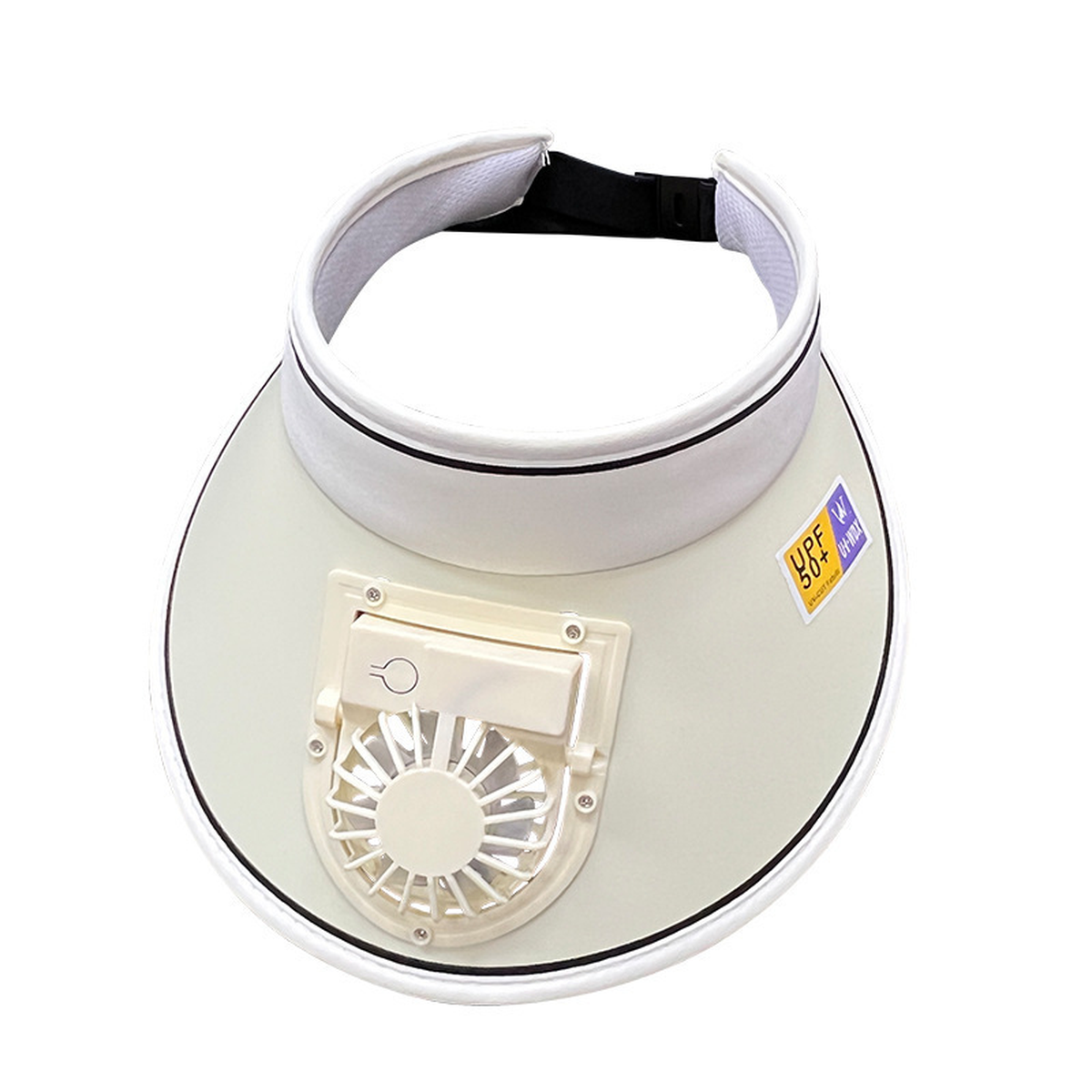 Rechargeable Fan Sun Visor with Adjustable Open-Top Fit