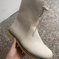 Women's Lace-Up Casual Boots with Low Heel and Rounded Toe