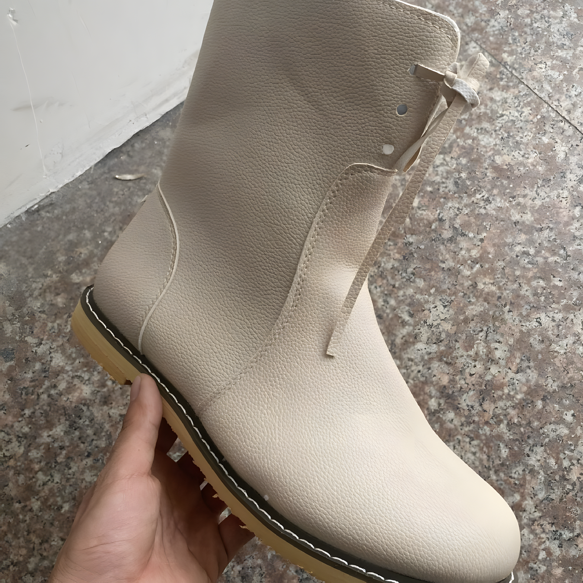 Women's Lace-Up Casual Boots with Low Heel and Rounded Toe