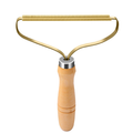 Reusable Wooden-Handle Lint Scraper for Clothing and Upholstery