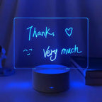 Rewritable LED Night Light - 7 Color Drawing Message Board