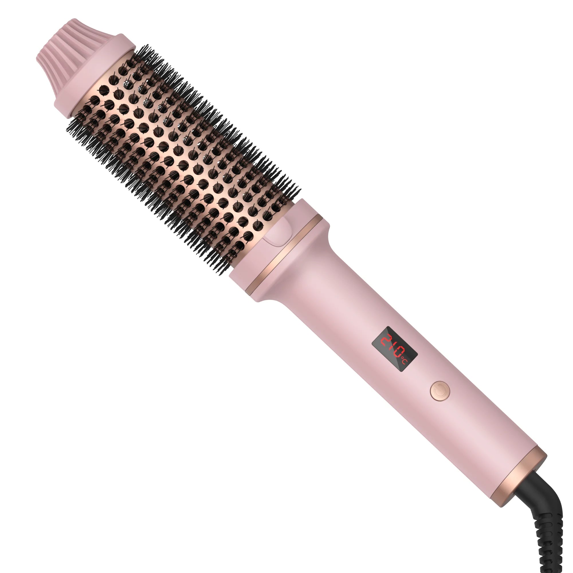 Ceramic Hair Curler Brush - Heated Styling Tool for Smooth Curls & Waves