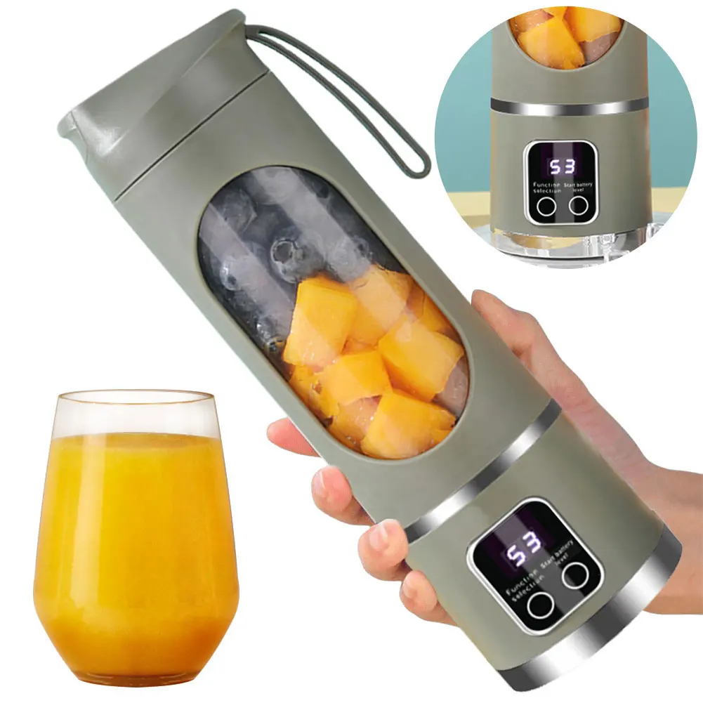 Portable Blender Cup 450ml USB Rechargeable 8-Blade