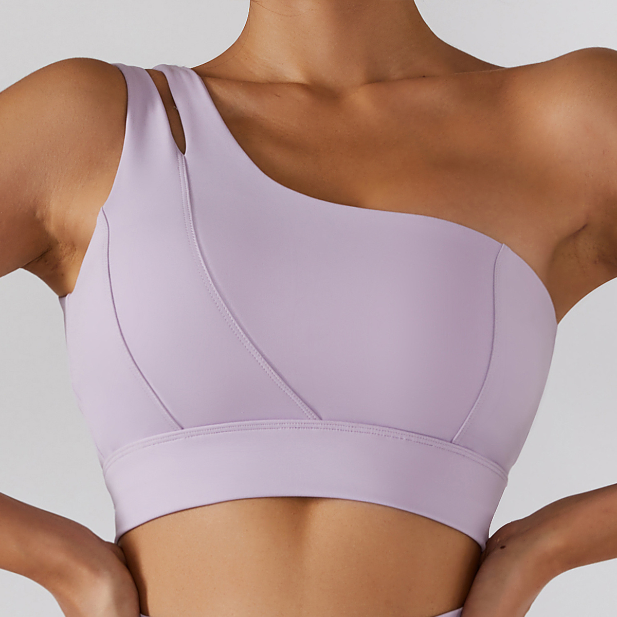 Women's One-Shoulder Sports Bra for Low-Impact Training